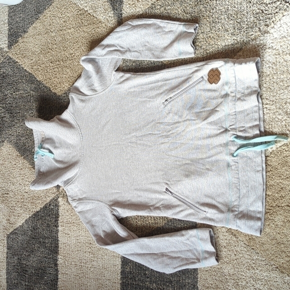 Special Blend Pullover Sweatshirt Zip Pockets Cowl Neck Women's Size Medium - Picture 13 of 13